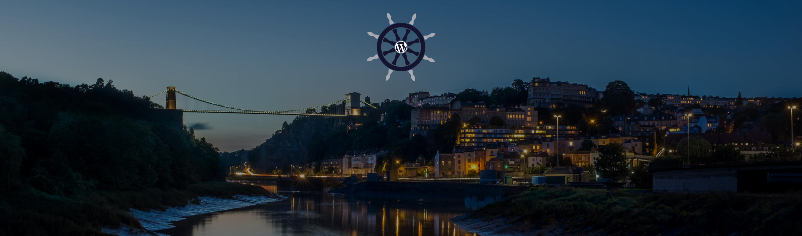 Photo of Bristol with WordCamp Bristol Logo